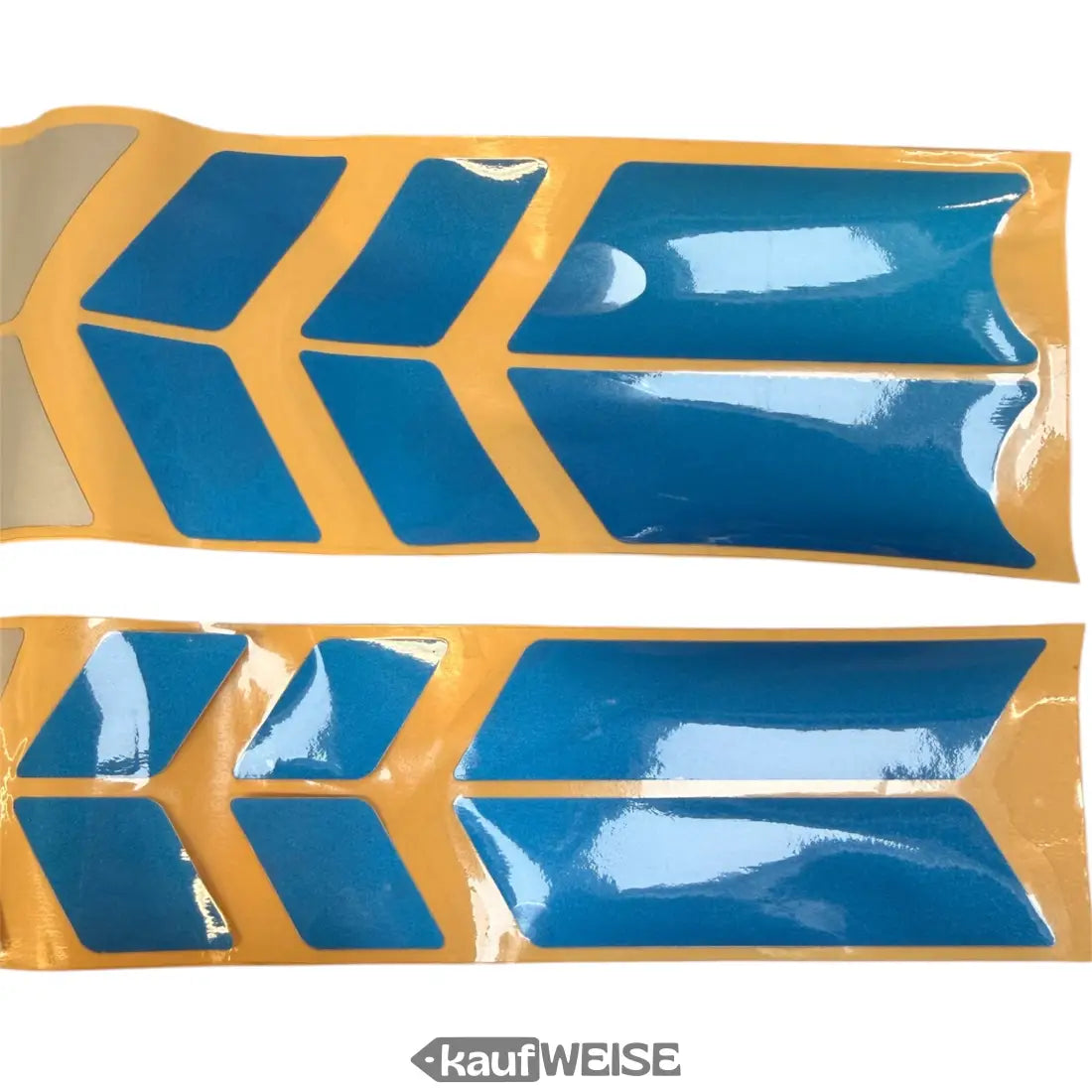 Blaue und gelbe Kleber-Grip-Sticker mit Chevron-Muster für Motorrad und Fahrrad