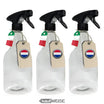 Smidzināšanas pudele 750 ml caurspīdīga 3 komplektā