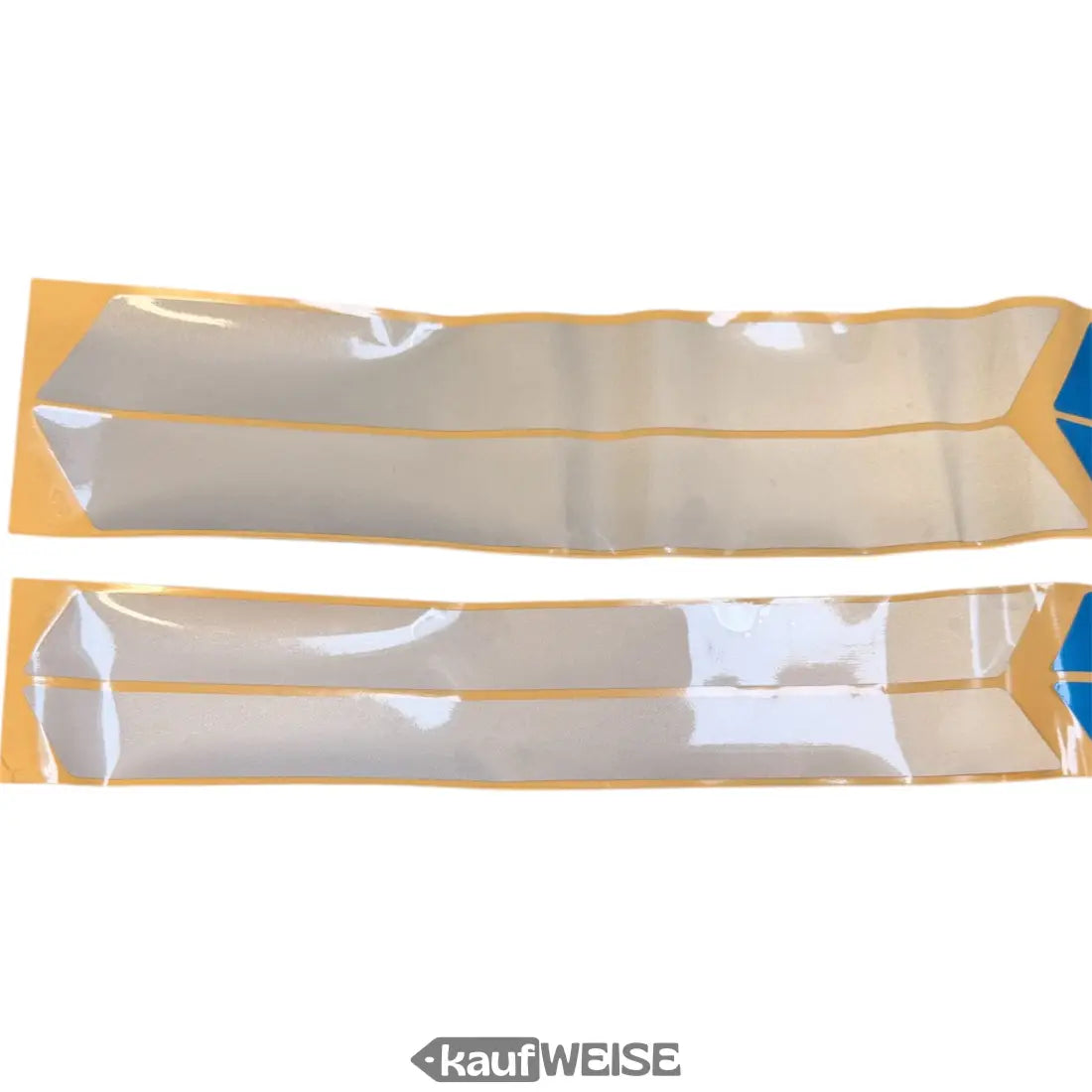 Zwei transparente, flexible Silikon-Kühlpads mit Beige- und Blautönen für Motorrad und Fahrrad