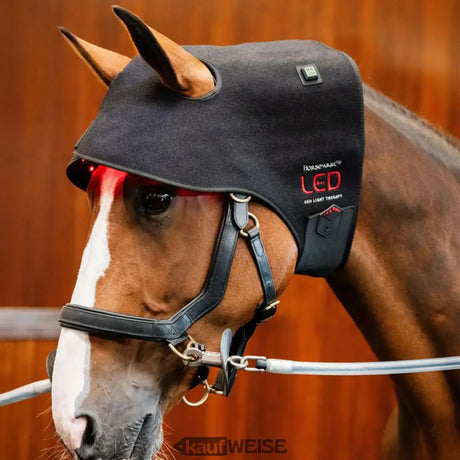 Horseware LED Poll Cap Pakauša sargs | Sarkanā gaisma un infrasarkanā terapija | Bezvadu un darbināms ar akumulatoru