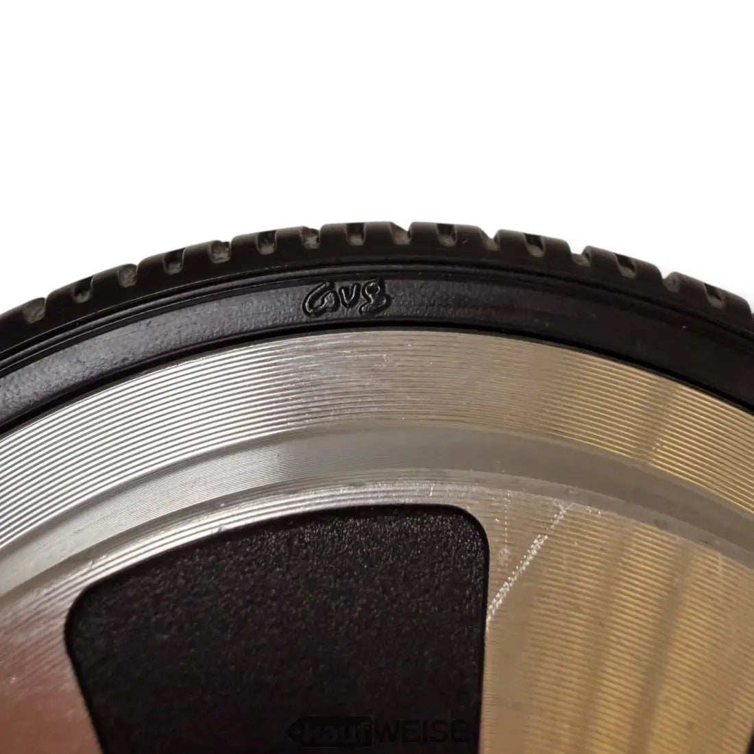 Schwarzer Vollgummireifen mit silberner Felge und CVS-Gravur für 6,5 Zoll Hoverboard