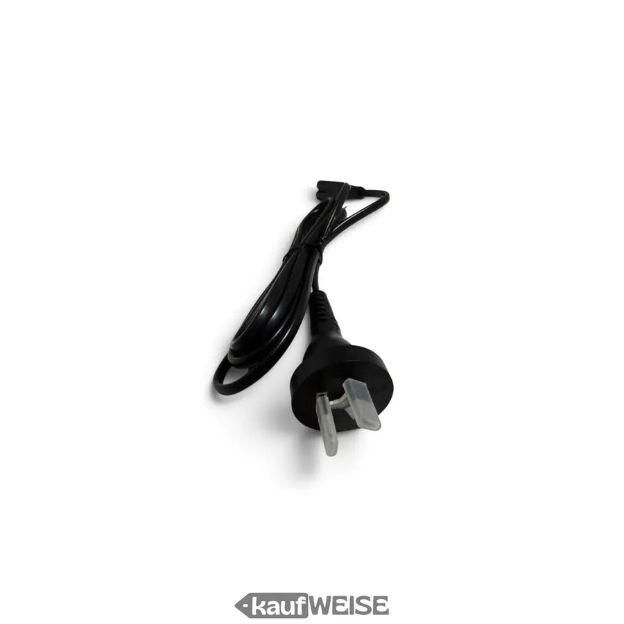 Netzkabel IEC C7 auf Typ I Stecker, 186 cm, schwarz, aufgerollt mit Stecker und Kupplung