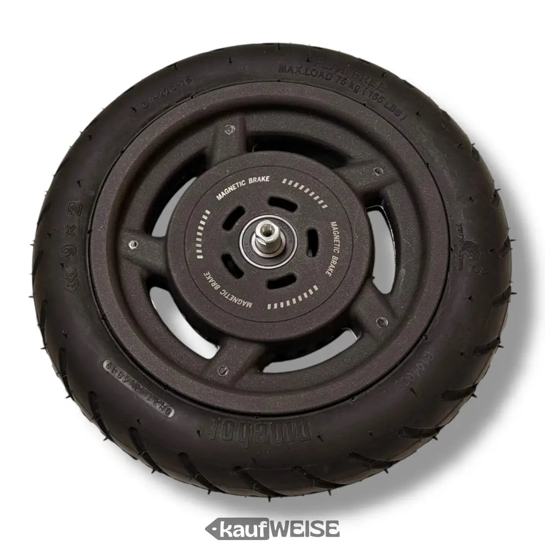 Schwarzes Gummireifen auf Magnetbremse-Hub für Ninebot Segway E25 E45 Hinterrad