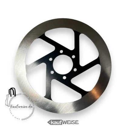 Silberne und schwarze Vanmoof Bremsscheibe 160mm für S3 und X3 Modelle