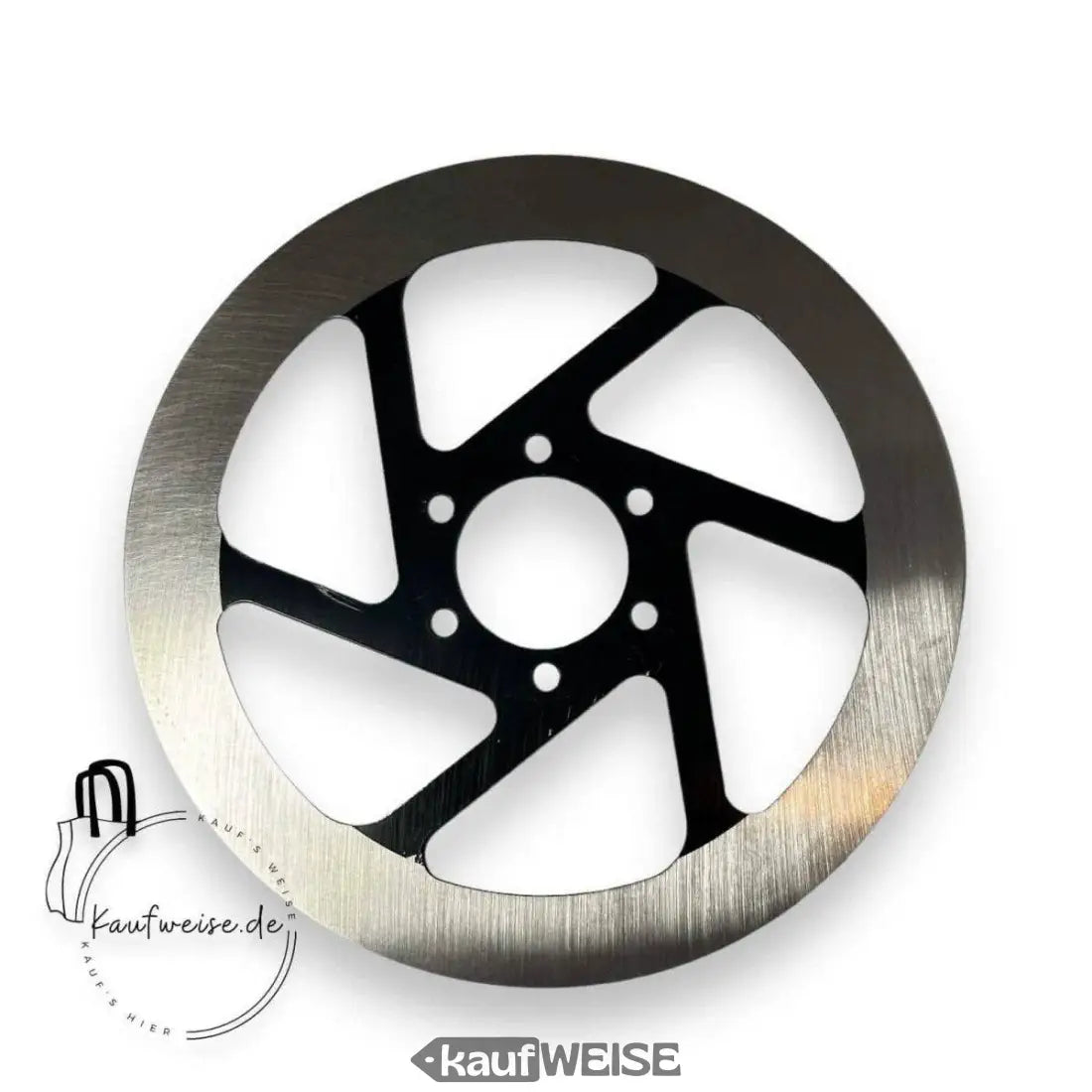 Silberne und schwarze Vanmoof Bremsscheibe 160mm für S3 und X3 Modelle