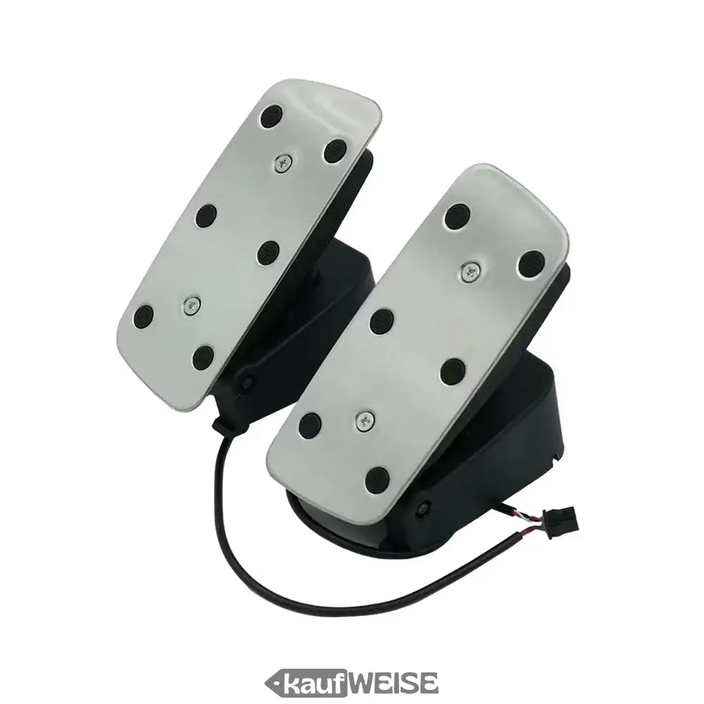 Verchromte Gitarren-Tonabnehmer mit schwarzen Schrauben und Montagelöchern