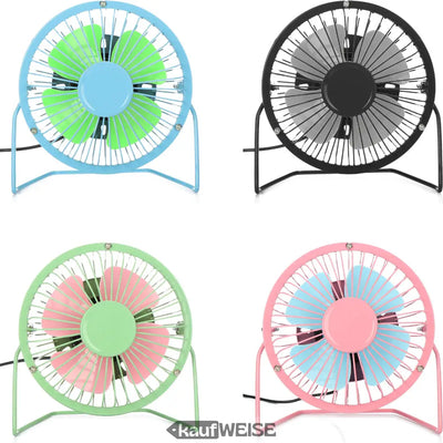 Tedi Mini USB ventilators (15 cm) | Kluss metāla galda ventilators, noliecams par 360° | Ideāli piemērots rakstāmgalda un biroja vajadzībām