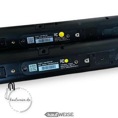 Schwarze Soundbars mit Etiketten für VanMoof S3 Smart Cartridge E-Bike Ortung