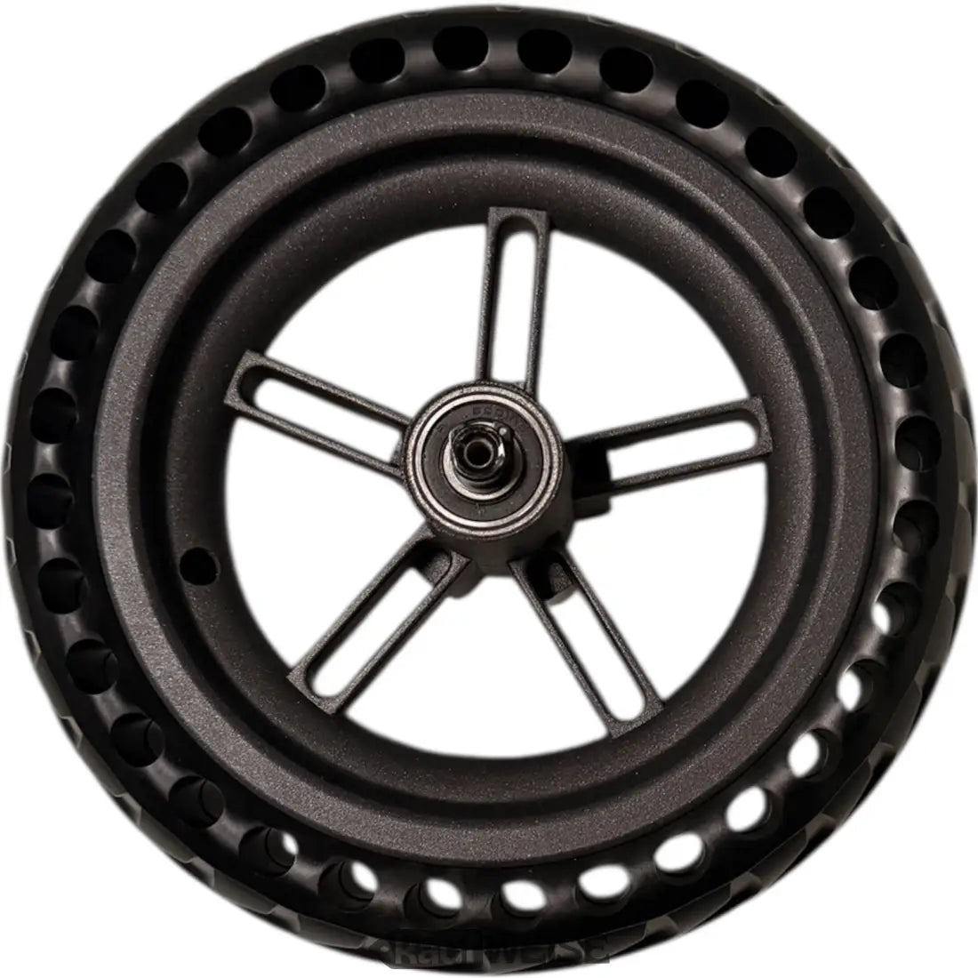 Schwarzes 8,5-Zoll-Hinterrad für Xiaomi E-Scooter M365 mit 5-Speichen-Design und Honigwaben-Vollgummireifen